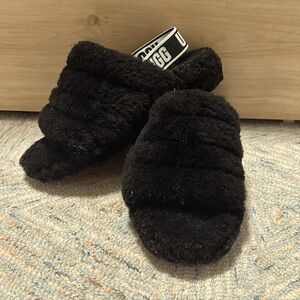 Ugg strap slippers black size 8